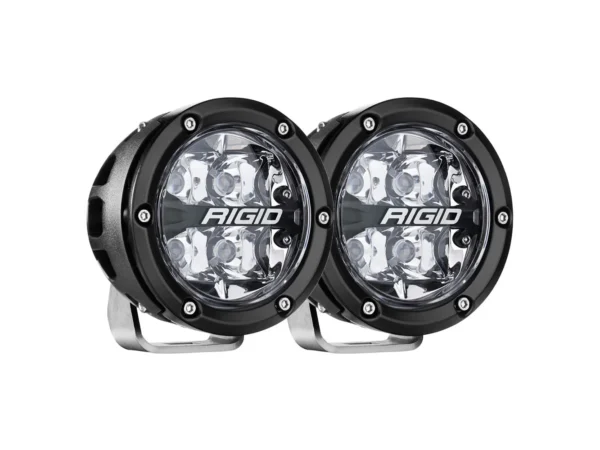 RIGID Industries 360-Series RGBW 4" Offroad Spot Beam w/RGBW Backlight Pods - Set of 2