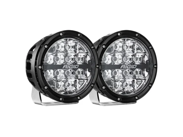 RIGID Industries 360-Series RGBW 6" Offroad Lamp Spot Beam w/RGBW Backlight Pods - Set of 2