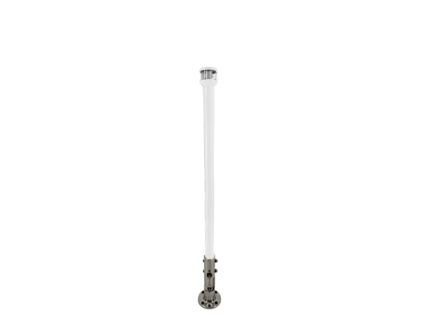 Seaview 12" Manually Folding Light Post w/316 Stainless Steel Base & LTBLED12C5 Navigation Light - White