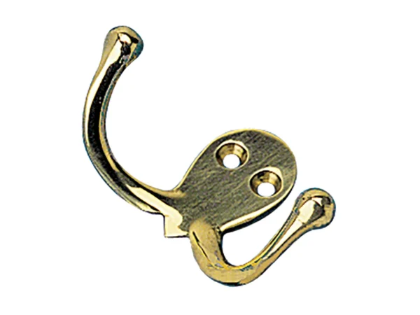 Sea-Dog Double Coat Hook - Cast Brass