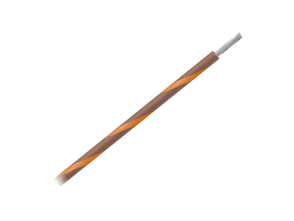 Pacer 14 AWG Gauge Striped Marine Wire 500' Spool - Brown w/Orange Stripe