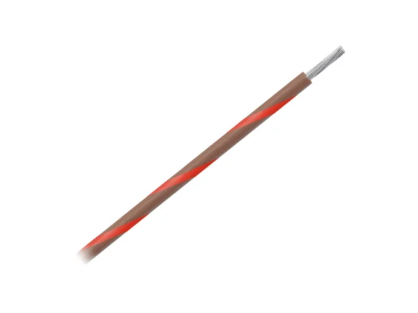 Pacer 14 AWG Gauge Striped Marine Wire 500' Spool - Brown w/Red Stripe