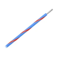 Pacer 14 AWG Gauge Striped Marine Wire 500' Spool - Blue w/Red Stripe
