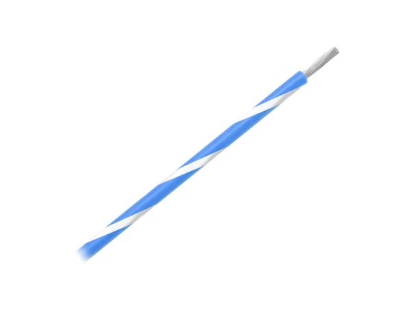 Pacer 14 AWG Gauge Striped Marine Wire 500' Spool - Blue w/White Stripe