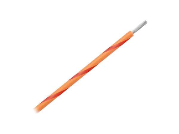 Pacer 14 AWG Gauge Striped Marine Wire 500' Spool - Orange w/Red Stripe