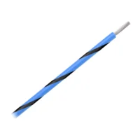 Pacer 14 AWG Gauge Striped Marine Wire 500' Spool - Blue w/Black Stripe