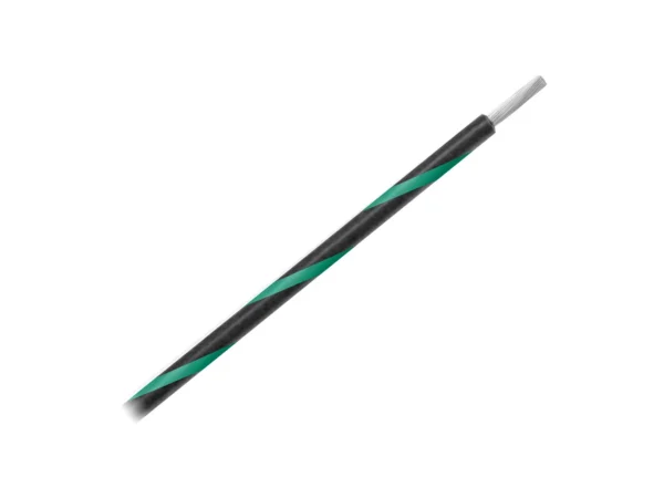 Pacer 14 AWG Gauge Striped Marine Wire 500' Spool - Black w/Green Stripe