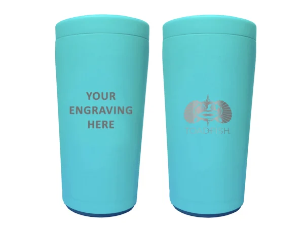 Toadfish Custom Engraved Non-Tipping Can Cooler 2.0 - Teal (MINIMUM ORDER QUANTITY OF 25)