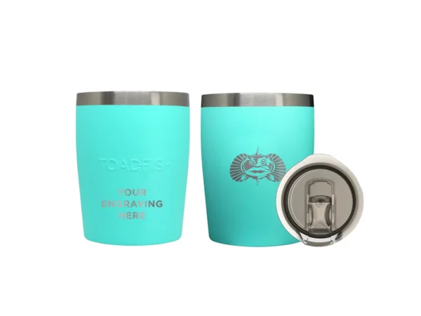 Toadfish Custom Engraved Non-Tipping 10oz Rocks Tumbler - Teal (MINIMUM ORDER QUANTITY OF 25)