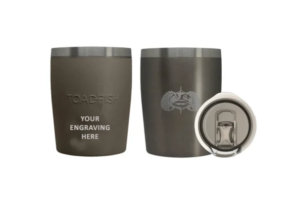 Toadfish Custom Engraved Non-Tipping 10oz Rocks Tumbler - Graphite (MINIMUM ORDER QUANTITY OF 25)
