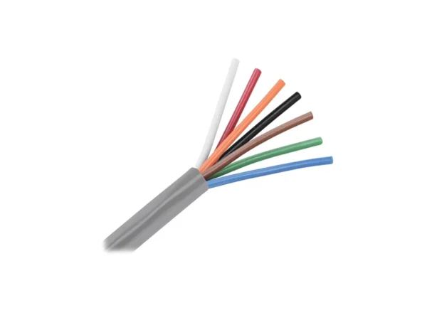 Pacer Unshielded 7 Conductor Cable - 100' - 18/7 AWG - White, Red, Orange, Black, Brown, Green, & Blue