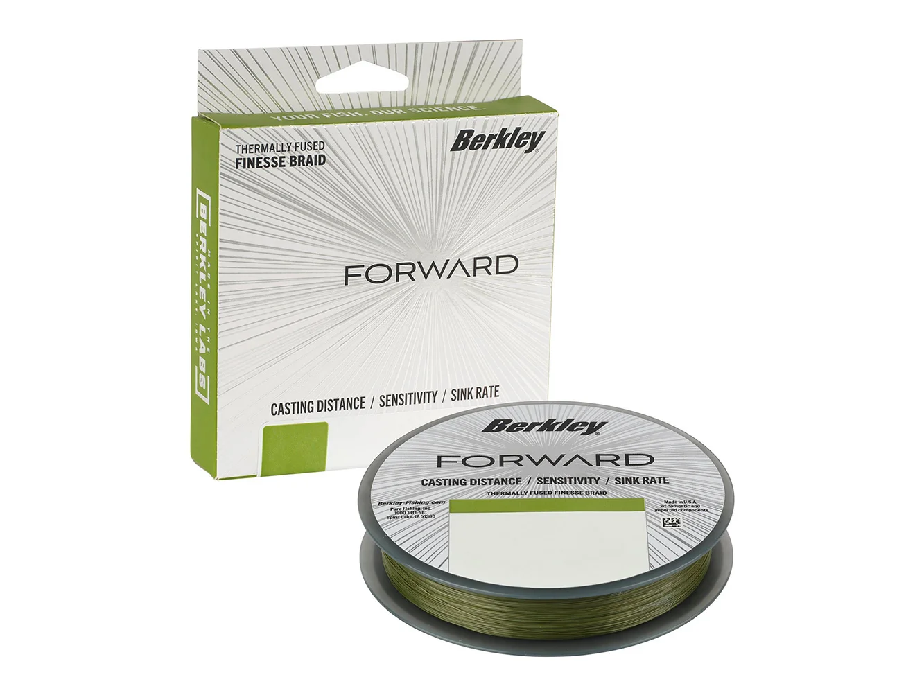 Berkley FORWARD Braid 17lb Low-Vis Green 150yd BFBFS17-22