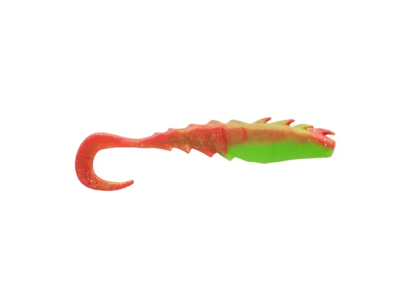 Berkley Gulp!® Saltwater Nemesis Prawn Curl Tail - 4" - Nuclear Chicken