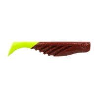 Berkley Gulp!® Saltwater Ripple Mullet - 4" - Root Beer Gold/Chartreuse GSRM4-RBGC