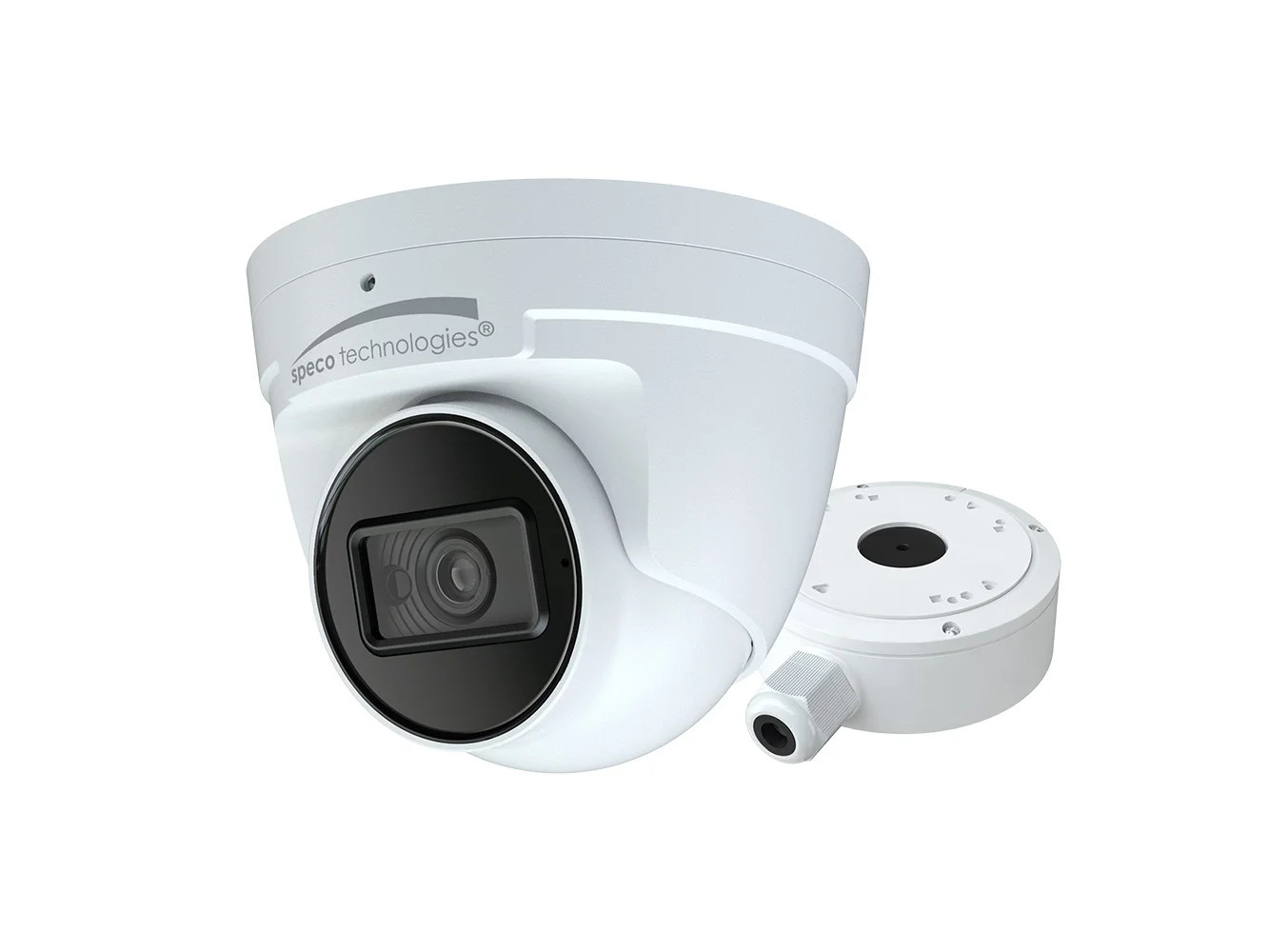 Speco 4MP H.265 IP Turret Camera w/IR & WDR - 2.8mm Lens - White