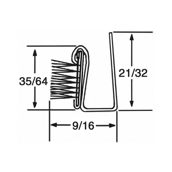 Weatherstrip Edge 8' Old #16M