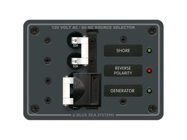 Blue Sea 8061 AC Toggle Source Selector 120V AC - 50AMP