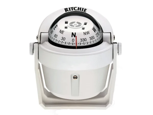 Ritchie B-51W Explorer Compass - Bracket Mount - White