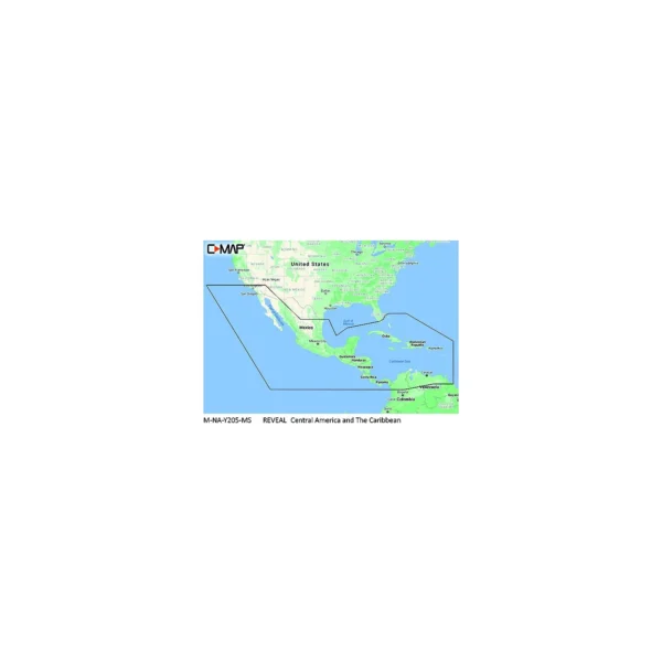 C-Map MNAY205MS Reveal Chart, Central America & The Caribbean