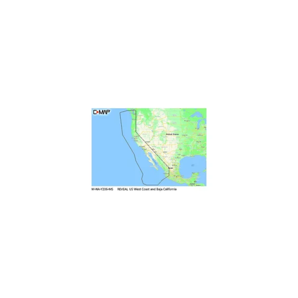 C-Map MNAY206MS Reveal Chart, US West Coast & Baja California - Image 2