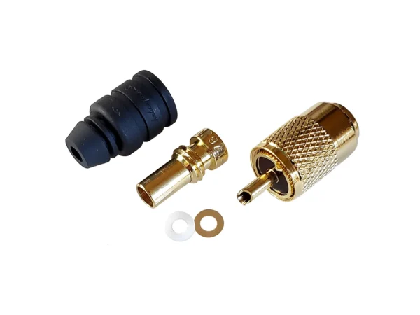 Shakespeare PL-259-58-G Gold Solder-Type Connector w/UG175 Adapter & DooDad® Cable Strain Relief f/RG-58x