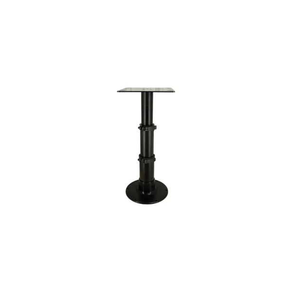 Springfield 1660230BLK 3-Stage Black Anodized Pedestal Set (Includes Square Table Mount and Base), 12-3/4", 20", 28"