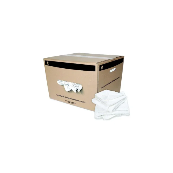 Buffalo Large Terry Hemmed Half Towels 24" x 24", 50 lb. Box