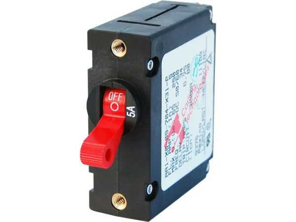 Blue Sea 7201 AC/DC Single Pole Magnetic World Circuit Breaker  -  5 AMP