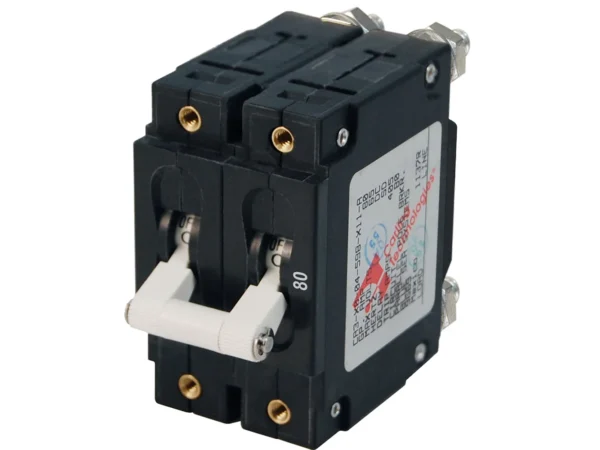 Blue Sea 7256 C-Series Double Pole Circuit Breaker - 80A