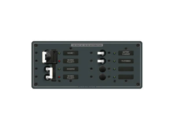 Blue Sea 8499 Breaker Panel - AC 2 Sources + 4 Positions - White