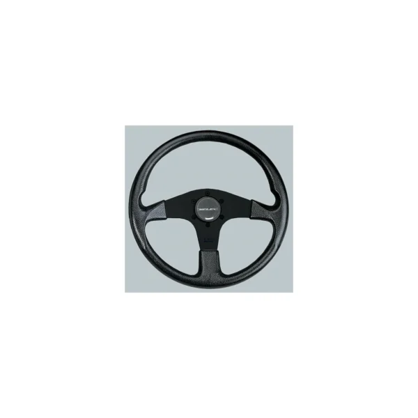 Uflex Corse Steering Wheel, Black PVC Grip w/Black Spokes