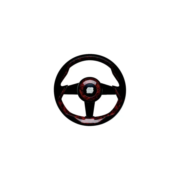 Uflex GRIMANIBRB Grimani Steering Wheel, Burlwood w/Black Spokes