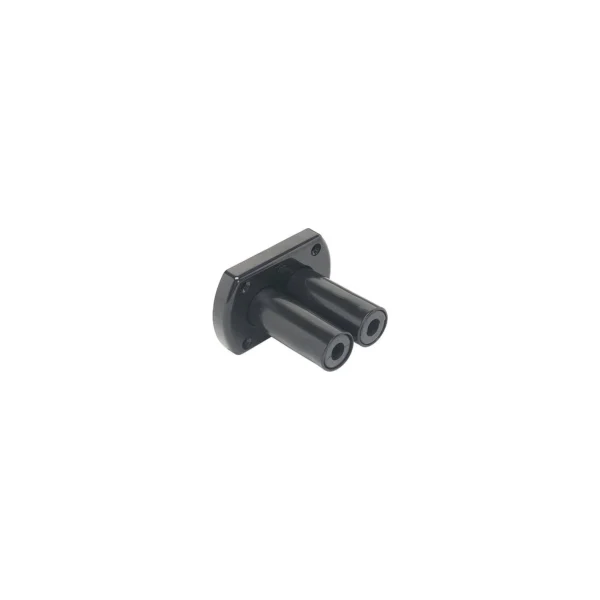 Hydraulic Dual Hose Bulkhead Fitting, Black