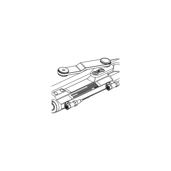 Uflex UC128TS2 Protech Front Mount Hydraulic Steering Cylinder, Port w/Offset Arm