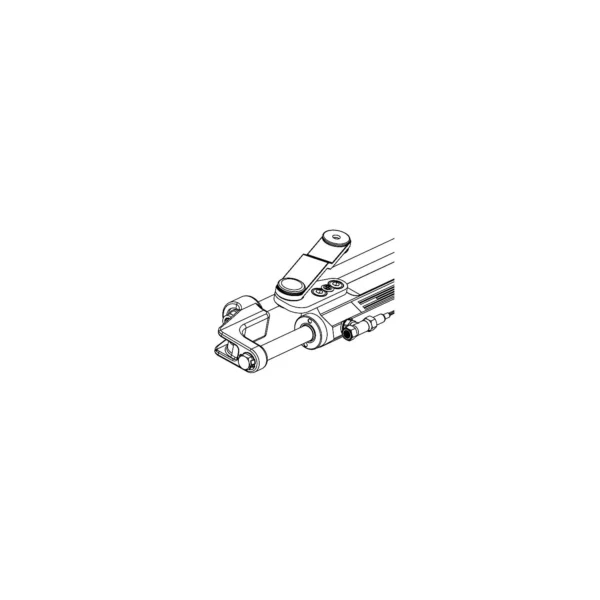 Uflex UC128SVS2P Silversteer™ Front Mount Hydraulic Port Steering Cylinder w/Offset Arm, 7.3cu.in.