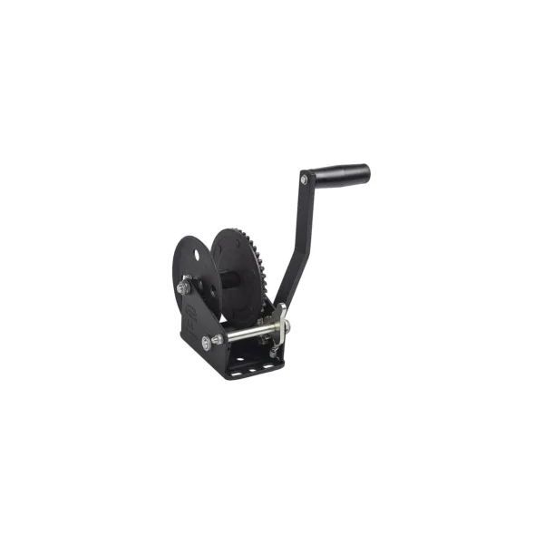 Fulton 142226 Single Speed 1,500 lb Max Load Trailer Winch, Glossy Black