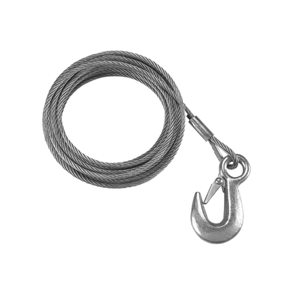 Fulton WC750 0100 7/32" x 50' Winch Cable & Hook Assembly with 5,600 lb Break Strength