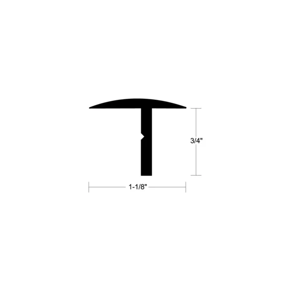 Taco A500304TAL12 Aluminum T Hatch Trim 3/4" x 1-1/8" x 12'