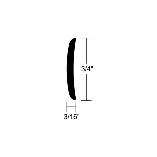 Taco A510104TAL12DA Alum Edge Trim 3/16 X 3/4