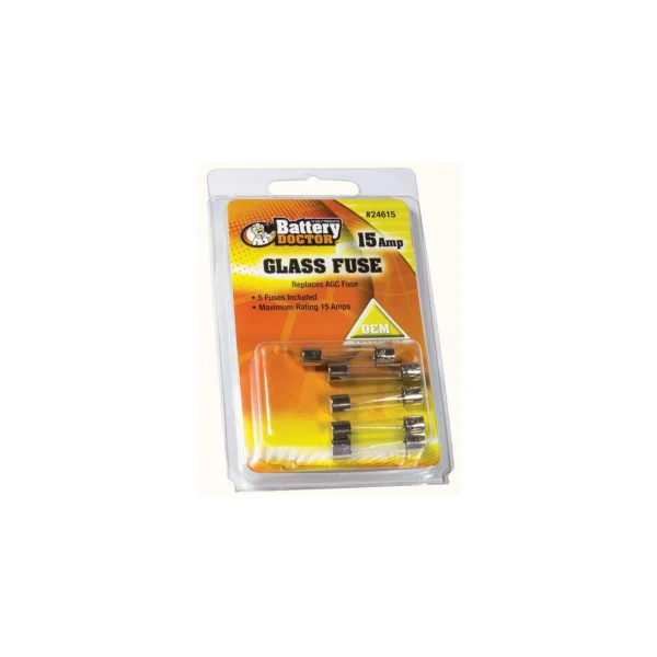 Battery Doctor AGC Glass Fuse, 15A, 5/Pk - Image 2