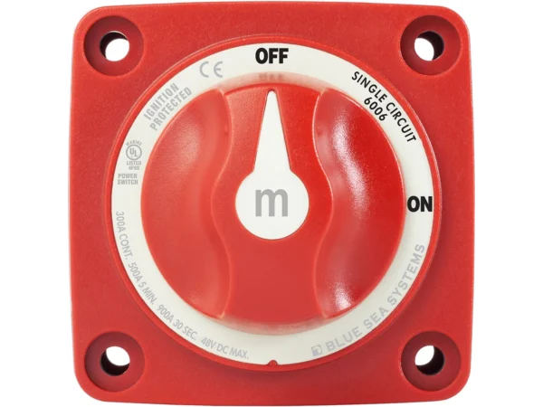 Blue Sea 6006 m-Series (Mini) Battery Switch Single Circuit ON/OFF Red - Image 4