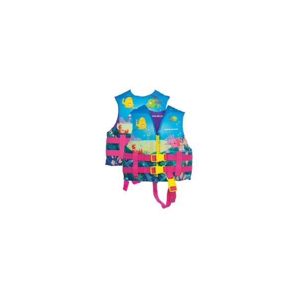 Airhead 1008901A Reef Nylon Vest, Child, Pink Reef / Sea Life Theme