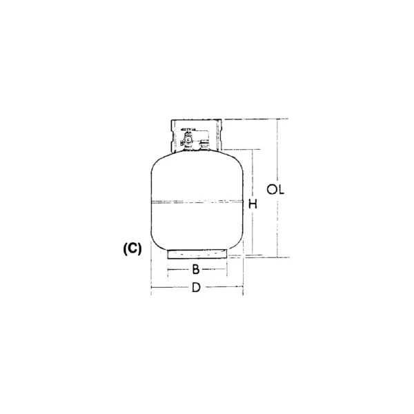 Manchester Tank 10504TC5 20 lb. Steel DOT Propane Cylinder