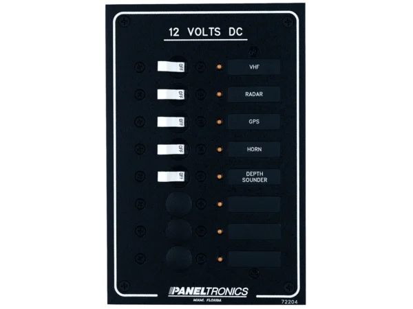 Paneltronics Standard DC 8 Position Breaker Panel w/LEDs