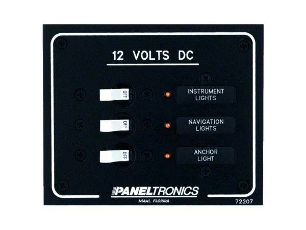 Paneltronics Standard DC 3 Position Breaker Panel w/LEDs