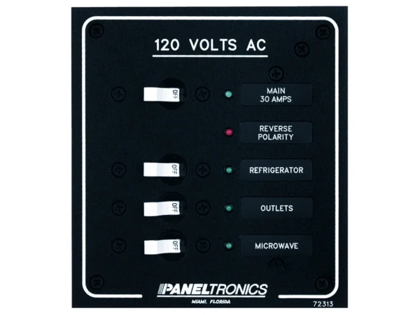 Paneltronics Standard AC 3 Position Breaker Panel & Main w/LEDs