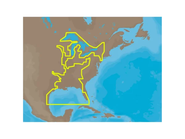 C-MAP MAX NA-M023 - U.S. Gulf Coast & Inland Rivers - C-Card