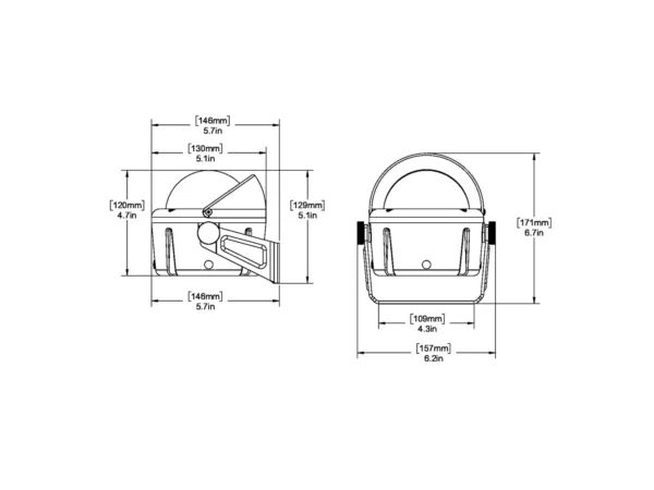 Ritchie HB-740 Helmsman Compass - Bracket Mount - Black - Image 2