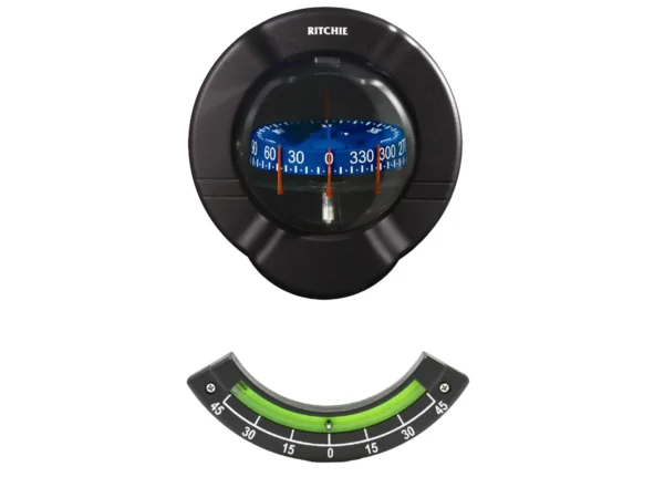 Ritchie SR-2 Venture Sail Boat Compass w/Clinometer - Bulkhead Mount - Black