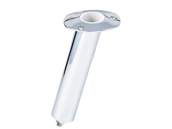 Lee's 15° Stainless Steel Swivel Base Flush Mount Rod Holder - Extra Long Tube 2.25" OD X 14.5" Tube